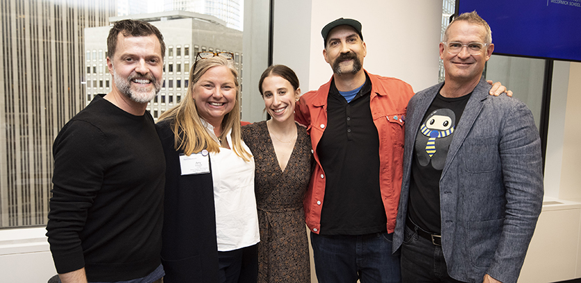 [From left to right]: Chris McCarthy, Amy O'Keefe, Lauren Steingold, Jason Kunesh, and Jim Wicks. 