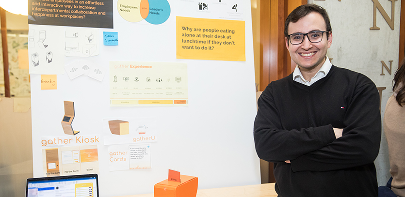 Enes Umur Gokcek with his thesis project, Gather.