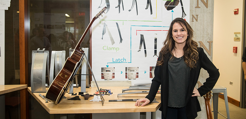 Morgan Lewis with her thesis project, Auxilia.