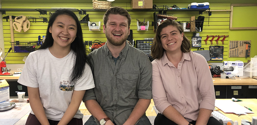 Christy Zhang, Chris Spaulding, and Hanna Lauterbach (L to R) will represent their startup, Maya, in VentureCat.