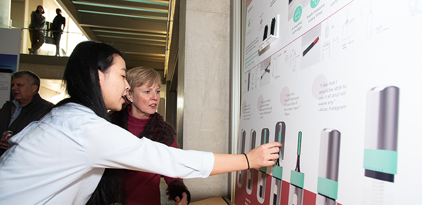 EDI '19 students presented human-centered design projects at Thesis Fair.