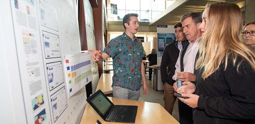 EDI '19 students presented human-centered design projects at Thesis Fair.