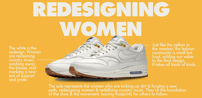 Morgan Lewis (MS EDI '18) designed a limited edition sneaker available via Nike's website.