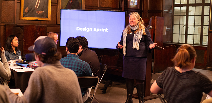 Amy O'Keefe walked the participants through the design process.