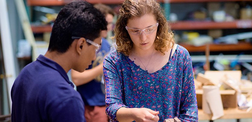 Molly Lazar (right) is a co-manager of the student-trainer program.
