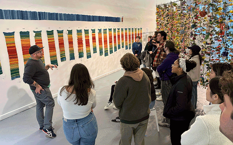 In week six, students explored the intersection of design and public impact at Chicago Design Museum. Photo credit: Pam Daniels