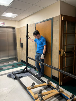 Koch and members of the Revolution Lightboards team installed the updated lightboard studio this summer, making the advanced presentation tool available to the entire University community.