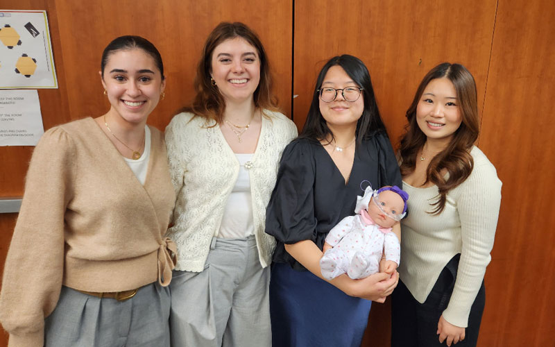 Pictured left to right: Dalia Diab ('26), Sophia DeLuca ('26), Lily Li ('26), and Christina Kim ('26).