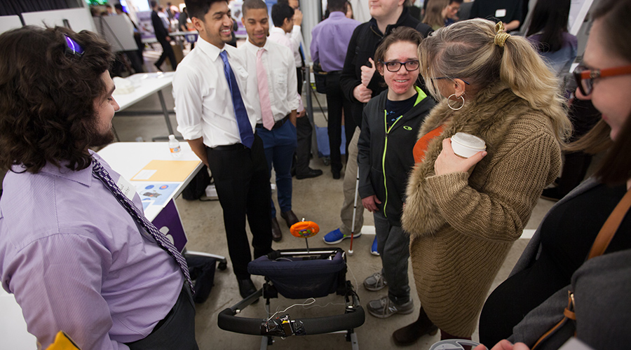 The Sensing Stroller on display at the Design Thinking and Communication project fair.