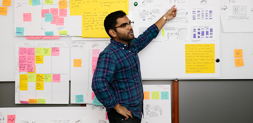 Anil Divakaran in the MMM Innovation Studio at Northwestern.