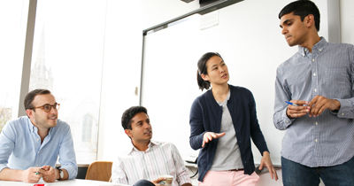 students working on a project